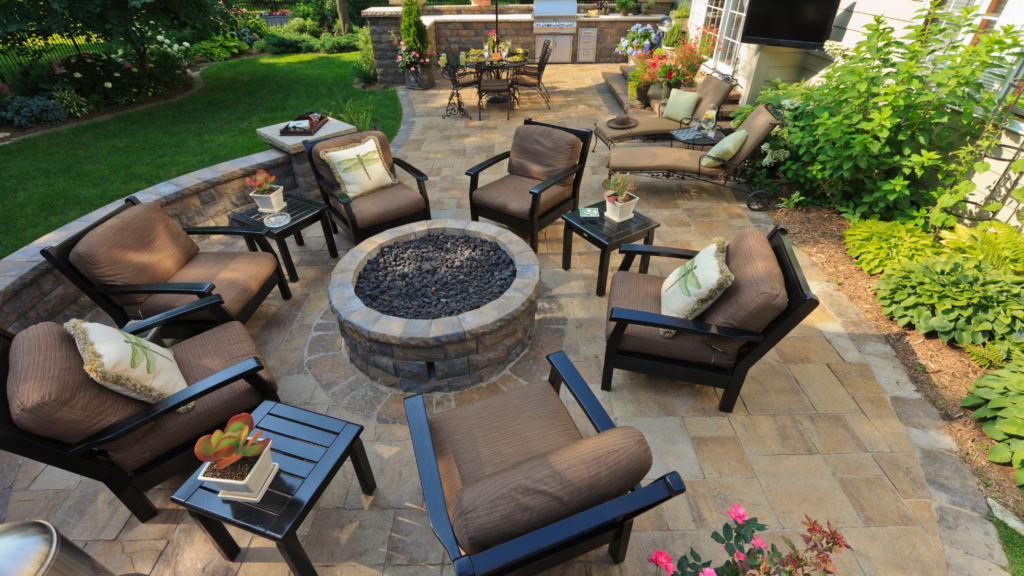 Patio Furniture in Nice Backyard - Friske Lawn Care (1)